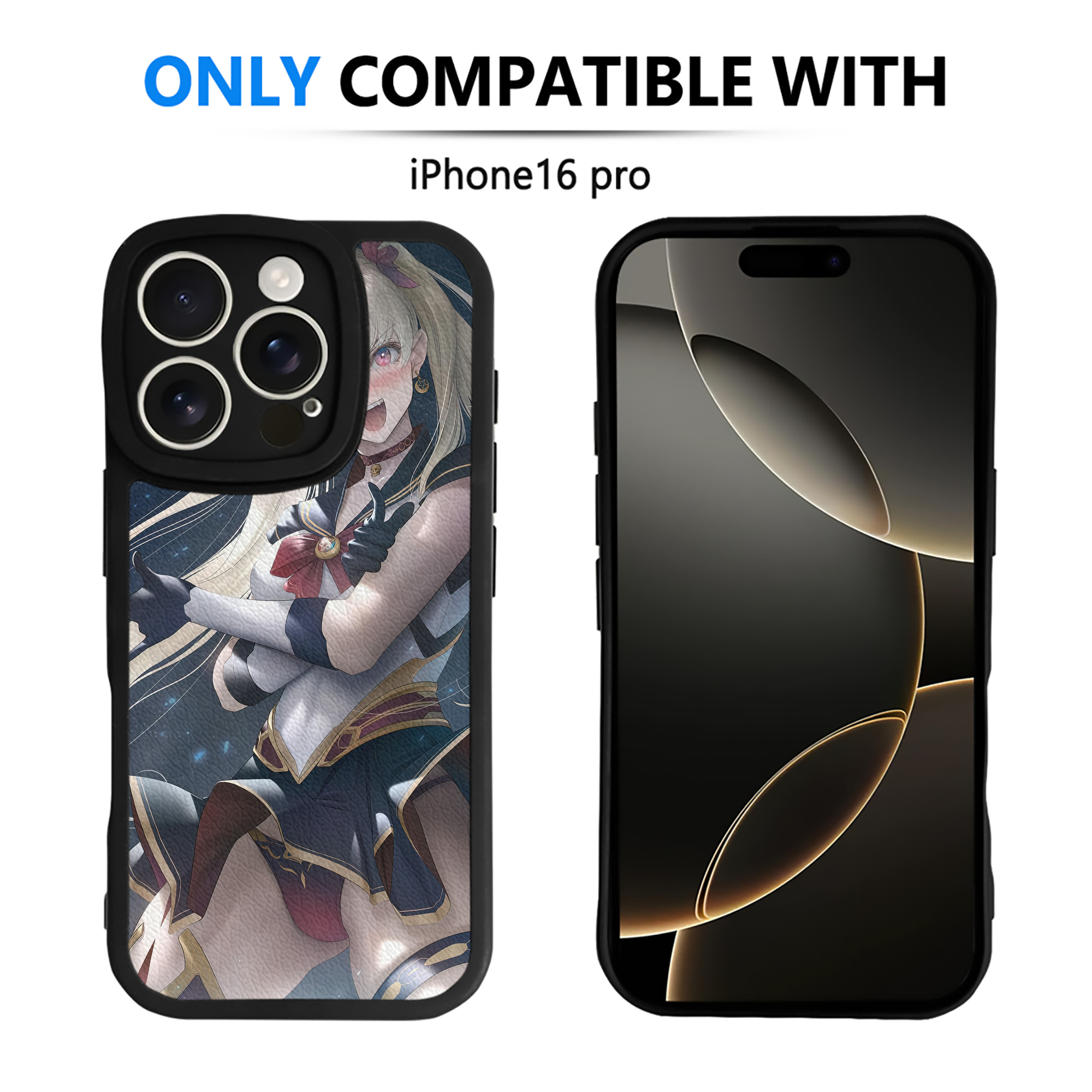 （画像用） 美少女戦士セーラームーン Sailor Moon 【iPhone 16シリーズ対応】シリコンスマホケース（レザー調） 材質：シリコン